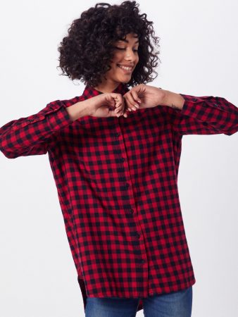 UNITED COLORS OF BENETTON Bluză  negru / roșu