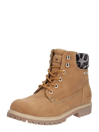 TOM TAILOR Ghete cu șireturi  maro cămilă