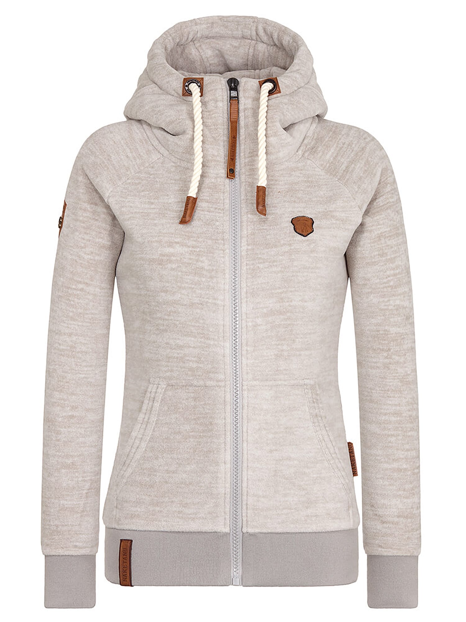 Naketano Jachetă  fleece  gri-maro / gri amestecat