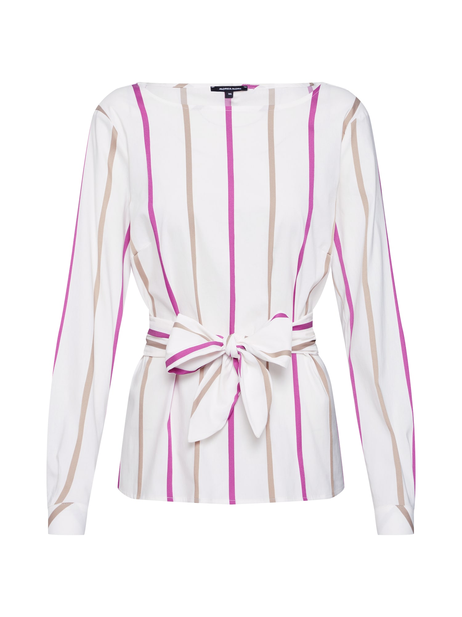 MORE & MORE Bluză  nisip / mov închis / alb natural