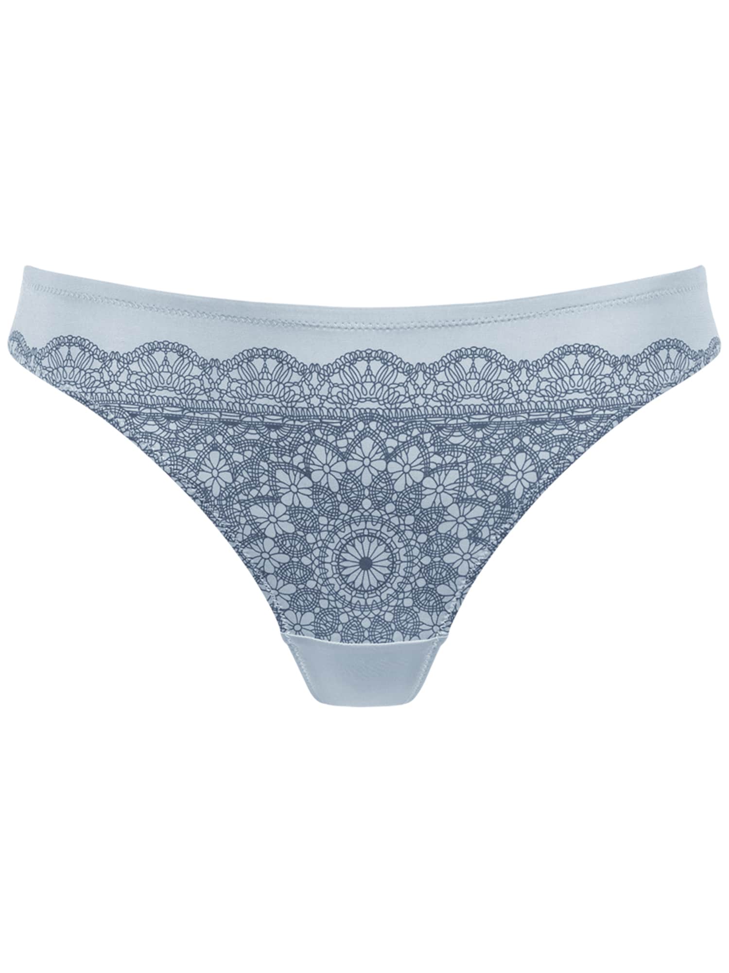 PALMERS Tanga 'Crochet Print String'  albastru deschis