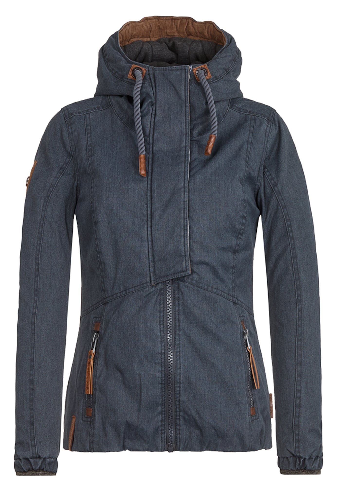Naketano Geacă de primăvară-toamnă denim albastru / maro