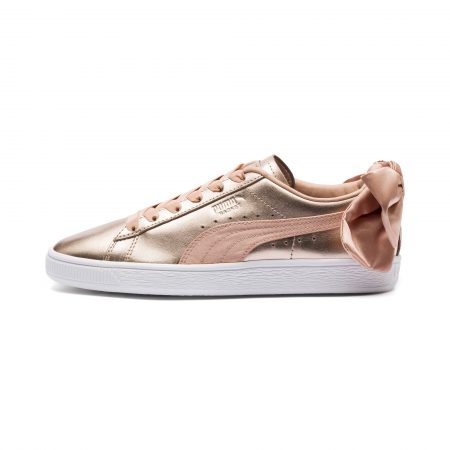 PUMA Sneaker low 'Basket Bow Luxe'  auriu - roz