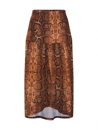 SOAKED IN LUXURY Fustă 'Kaa'  ocru / negru