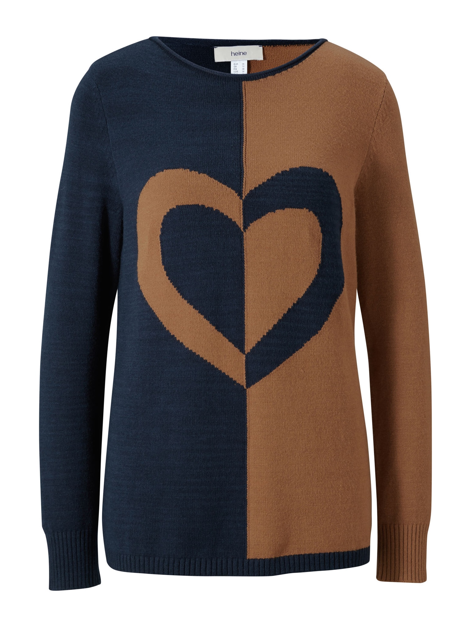 Heine Pulover chamois / marine