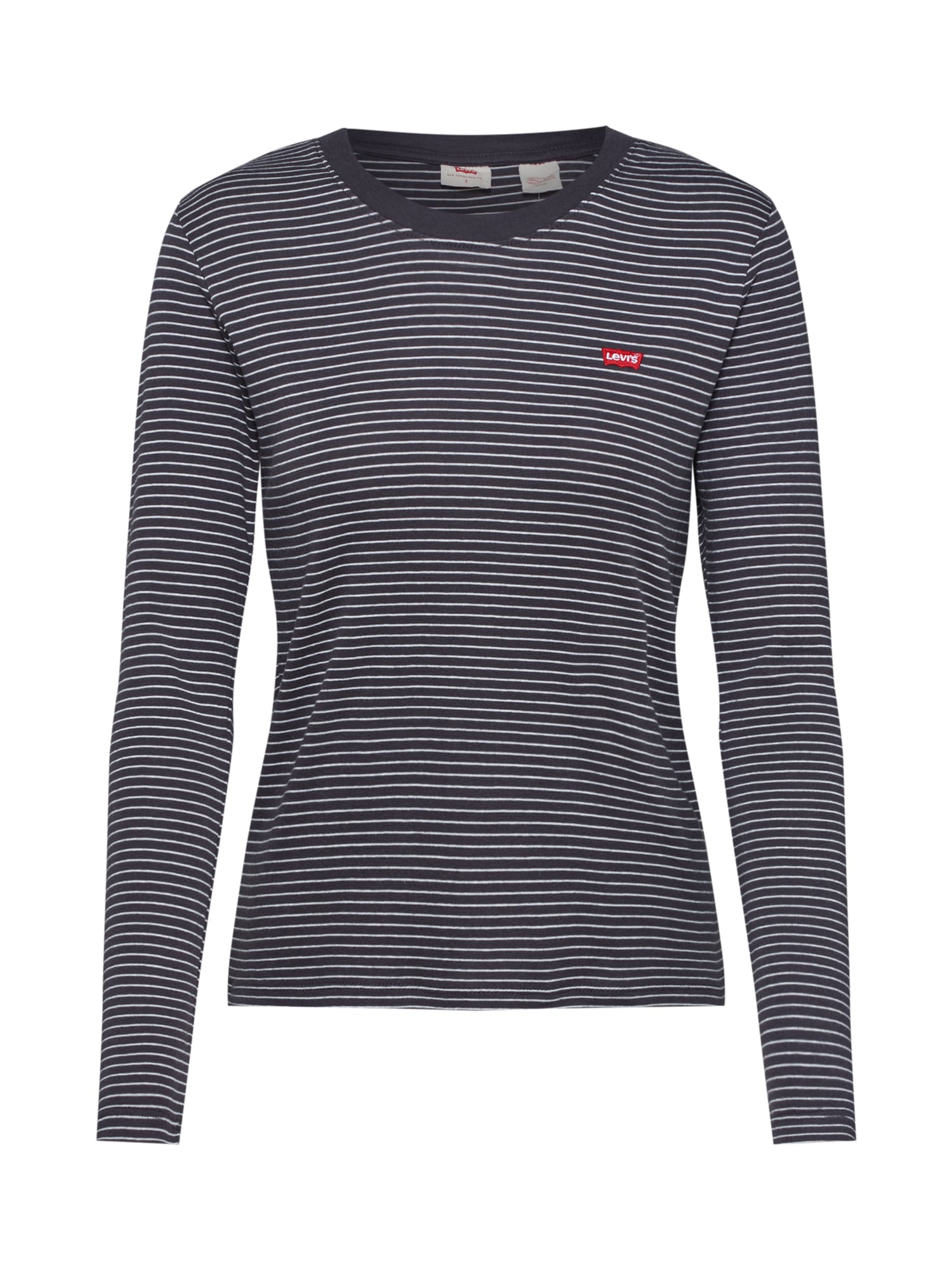 LEVI'S Tricou 'LS BABY TEE' gri închis / alb