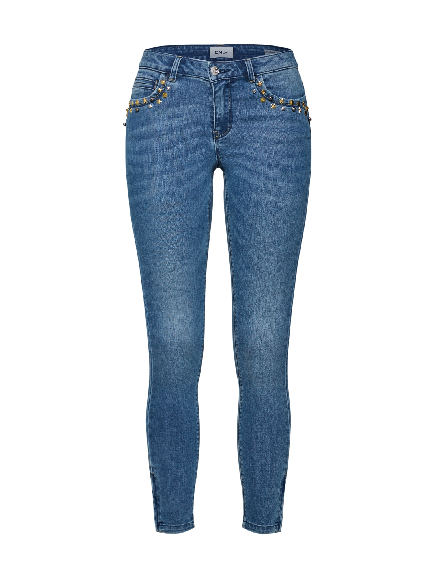 ONLY Jeans 'onlKENDELL DECO ANK ZIP JEANS'  denim albastru