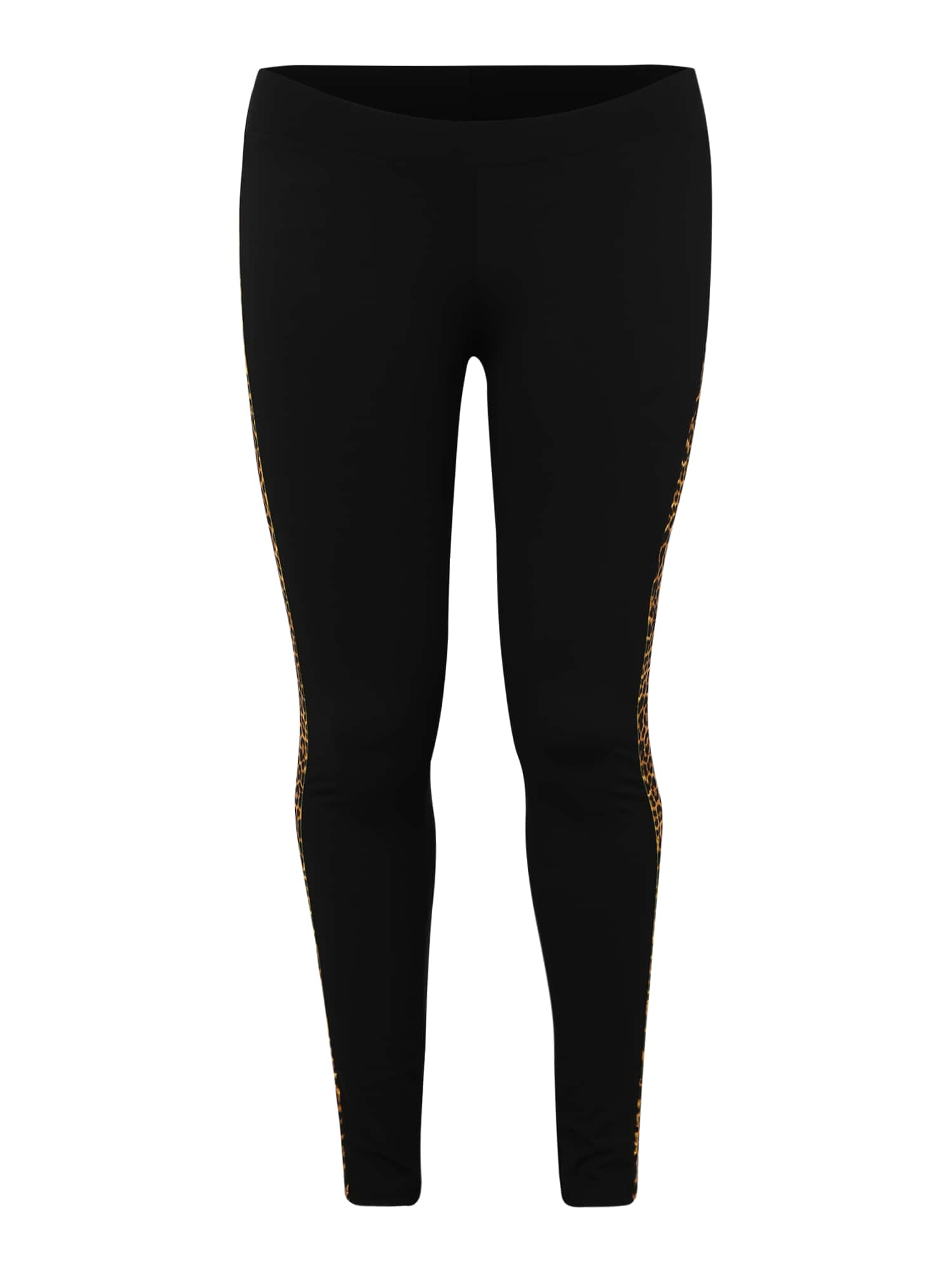 Urban Classics Curvy Leggings 'Ladies Side Striped Pattern Leggings' maro / negru