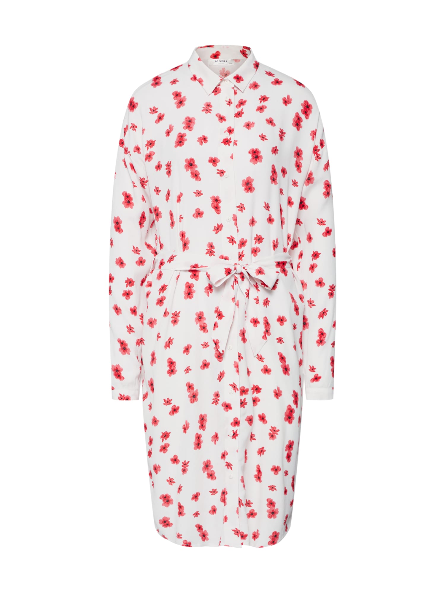 MOSS COPENHAGEN Rochie tip bluză 'Mosa Genni'  roșu / alb