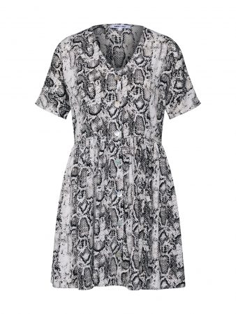 ABOUT YOU Rochie 'Polly'  gri / alb