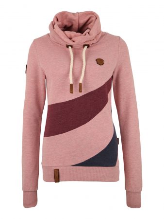 Naketano Bluză de molton  navy / roz deschis / burgund