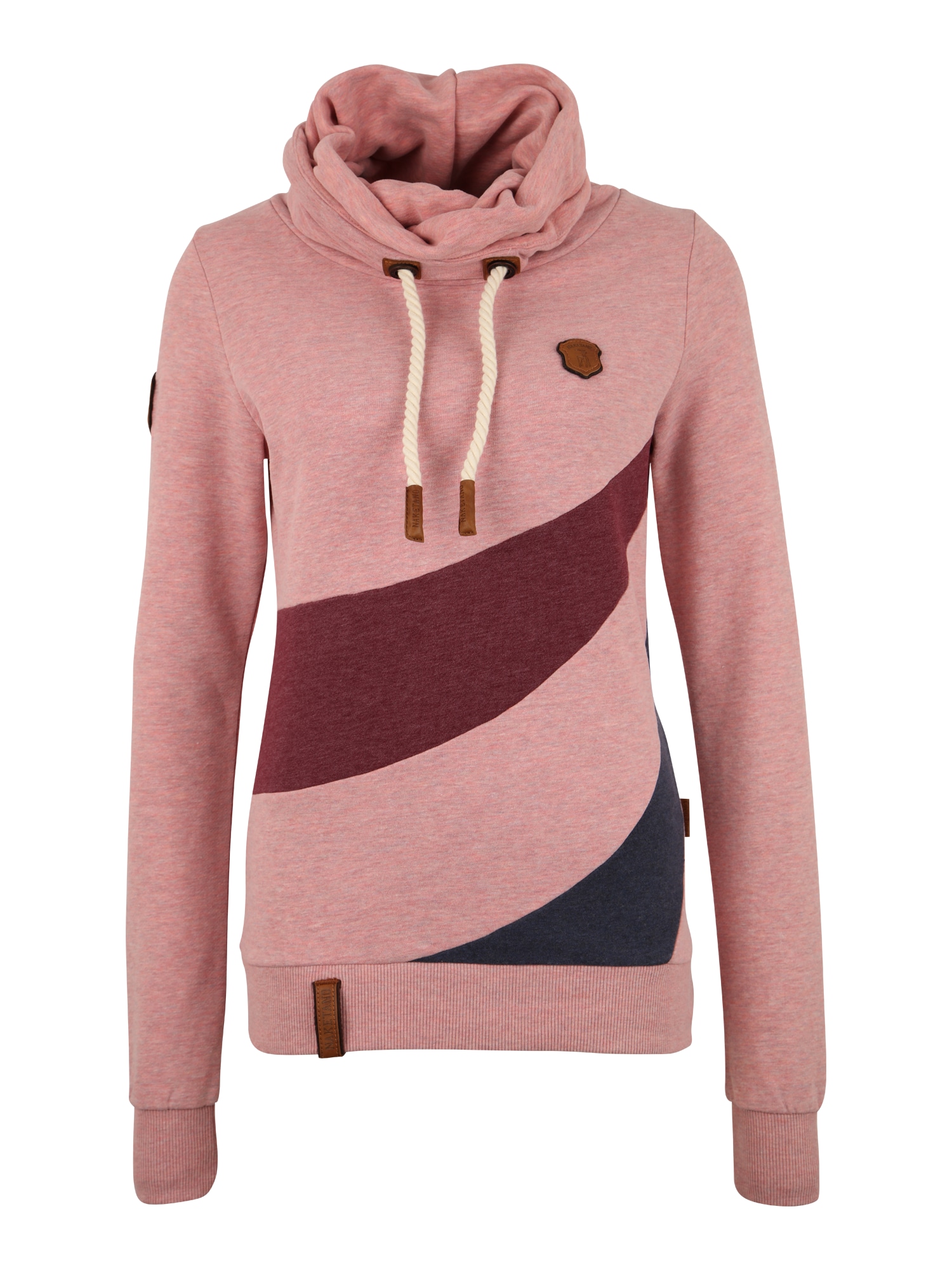 Naketano Bluză de molton  navy / roz deschis / burgund