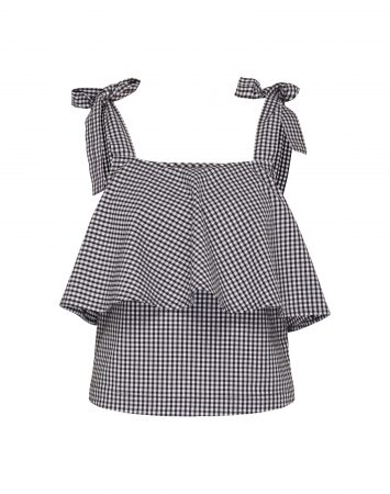 EDITED Top 'Thalea'  negru / alb