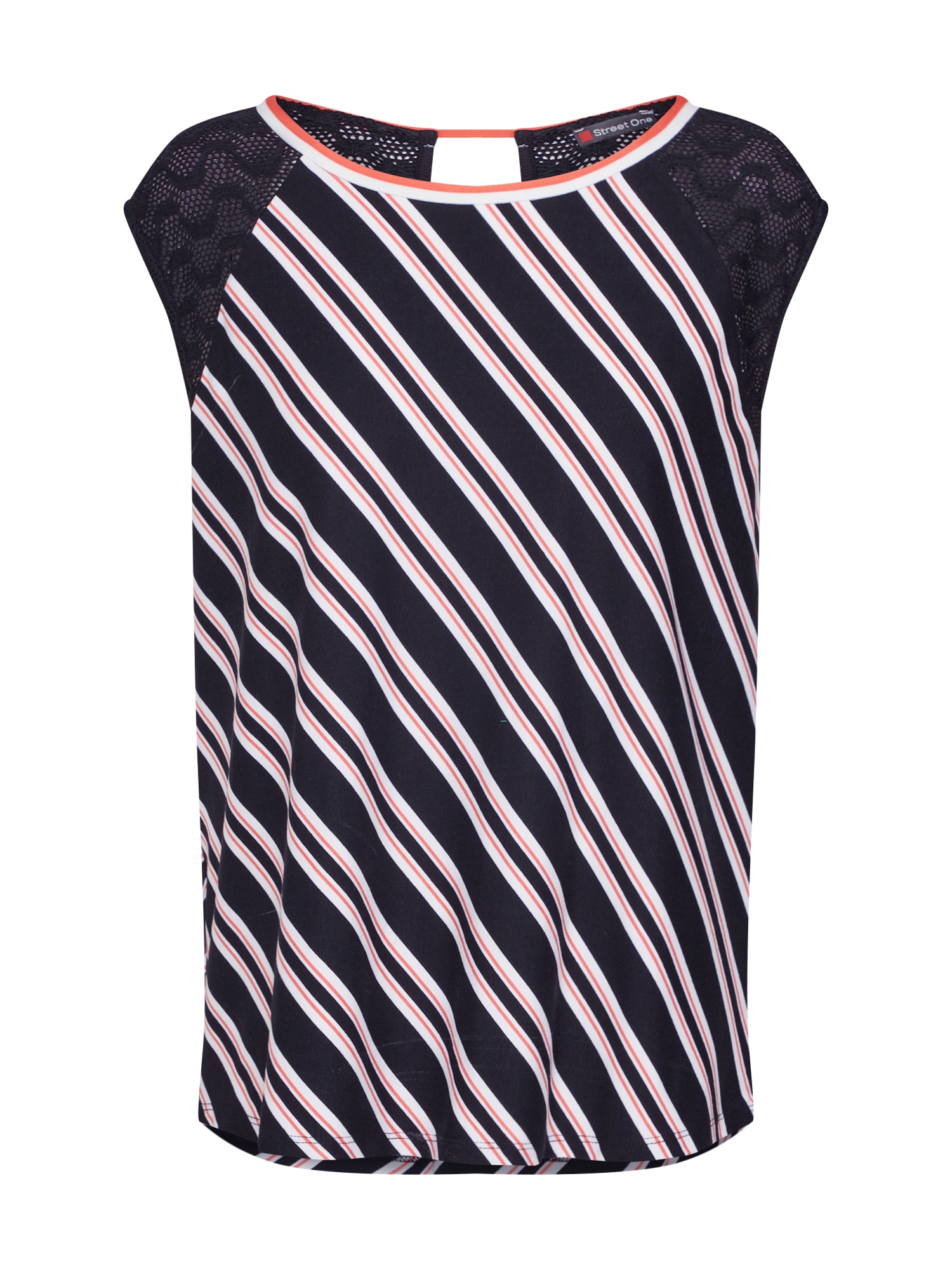 STREET ONE Tricou 'LTD QR Abelina printed'  negru