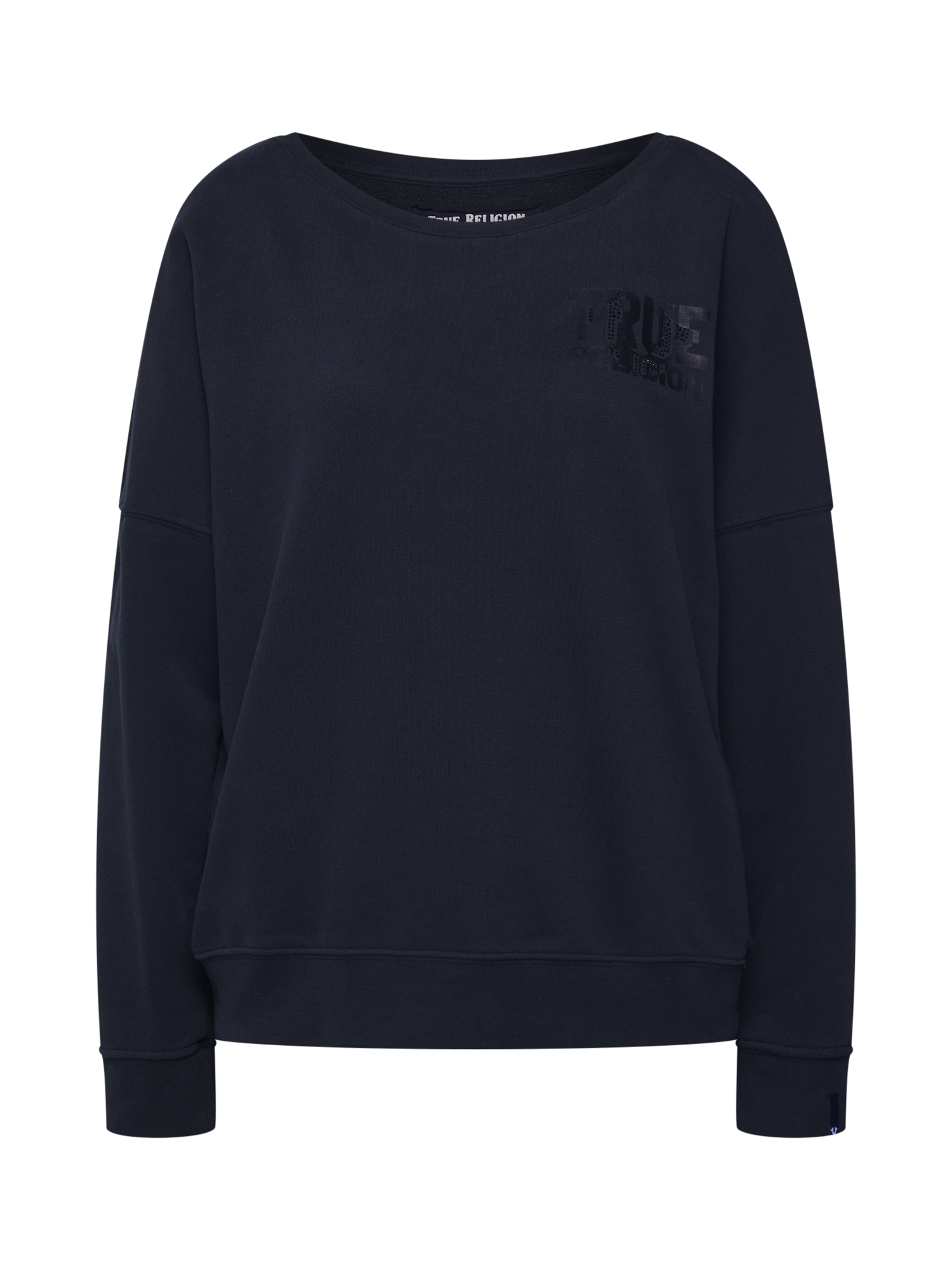 True Religion Bluză de molton 'CREW SWEAT TRUE'  negru