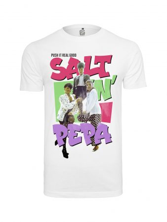 Merchcode Tricou 'Ladies Salt N Pepa Tee'  verde deschis / mov deschis / roz / alb