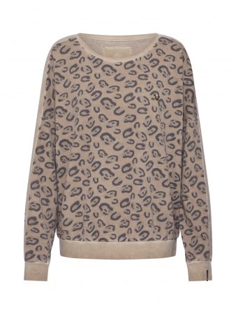 True Religion Bluză de molton 'CREW SWEAT LEO'  bej