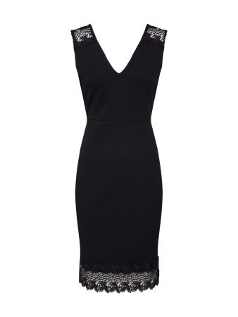 Dorothy Perkins Rochie 'LACE SHOULDER PENCIL'  negru
