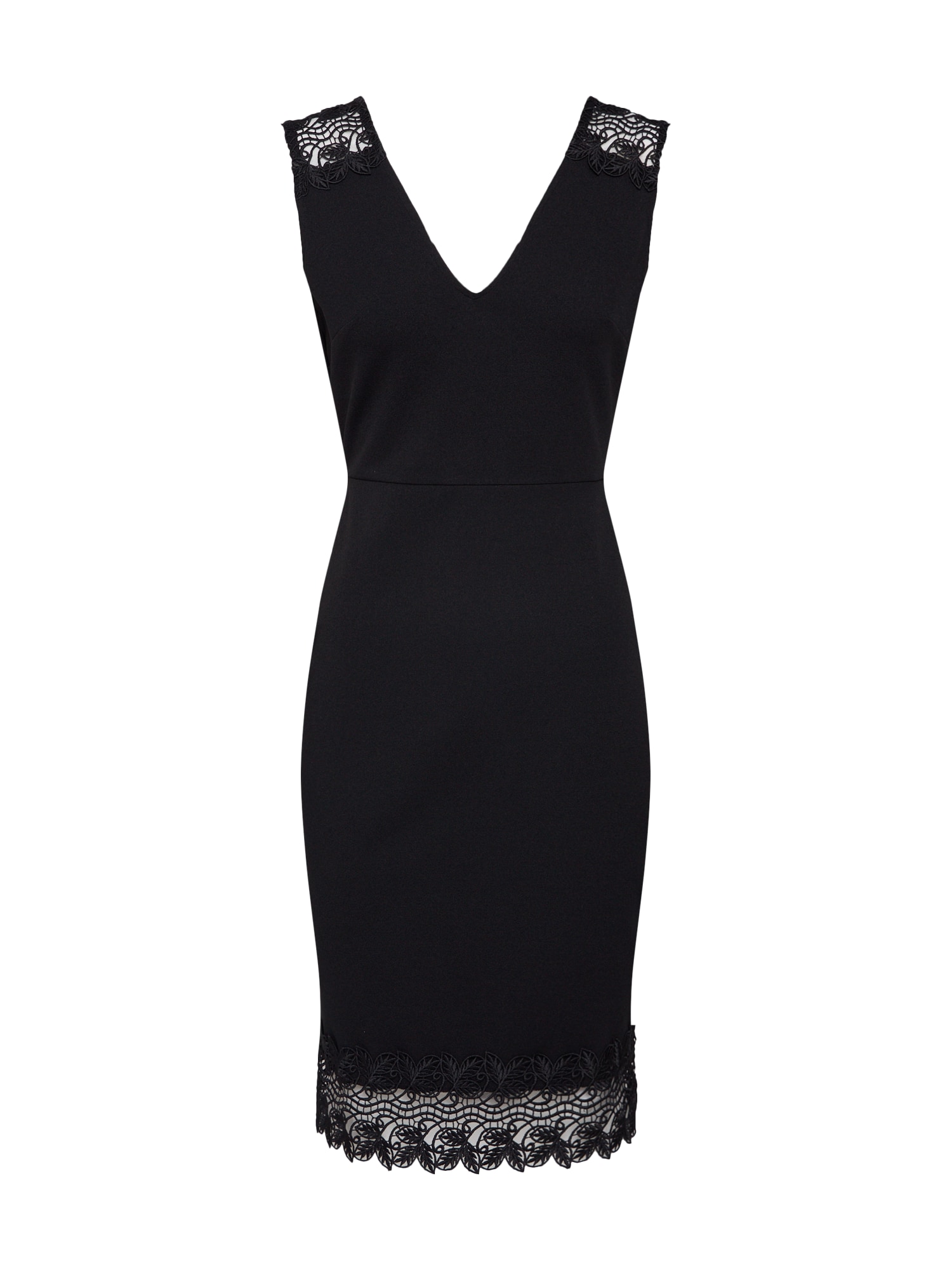 Dorothy Perkins Rochie 'LACE SHOULDER PENCIL'  negru