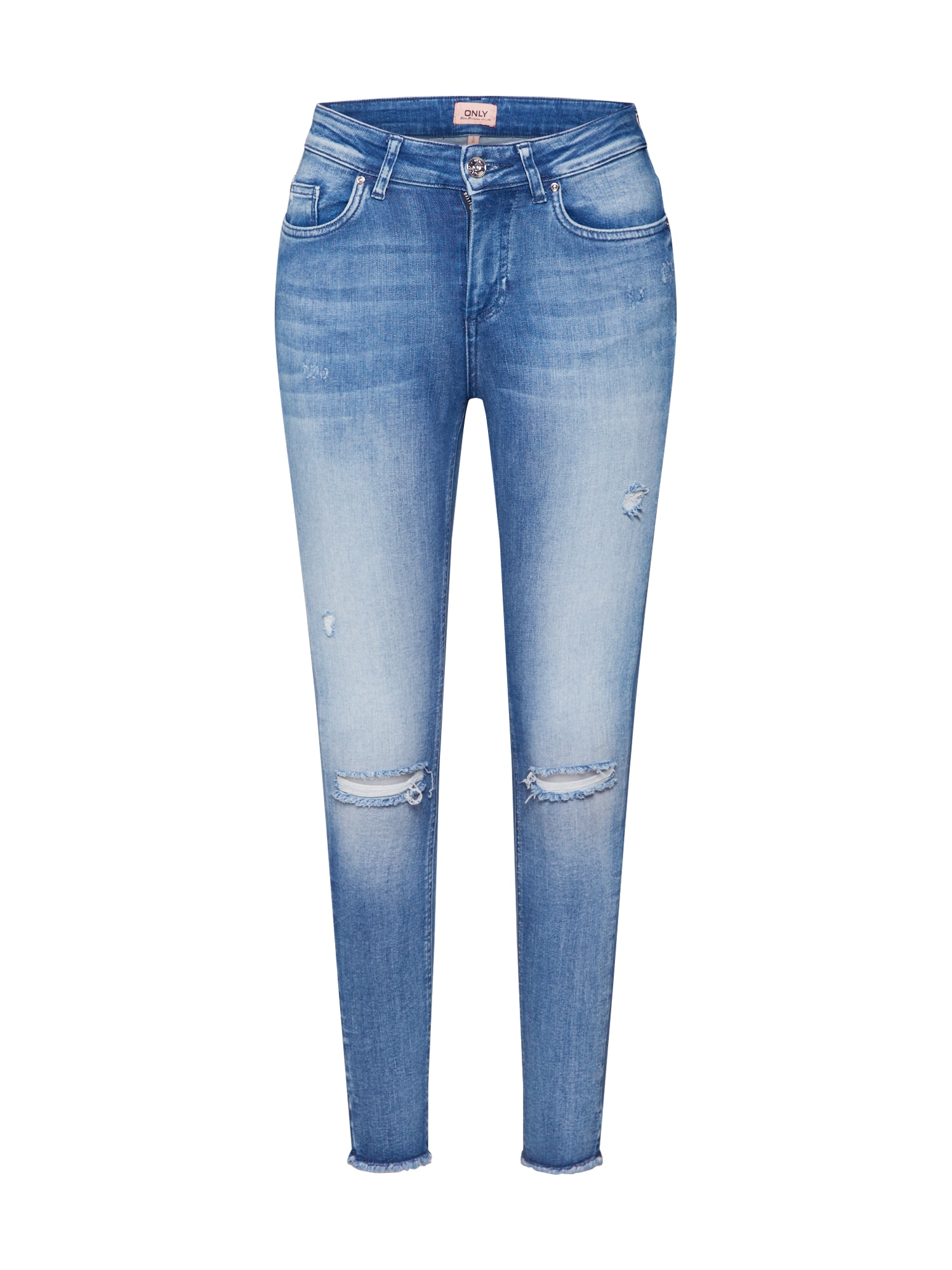ONLY Jeans 'ONLFBLUSH MID SK ANK RAW VEC'  denim albastru
