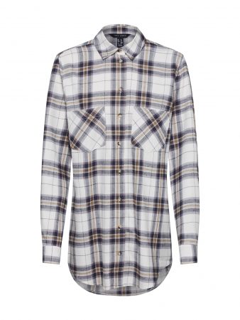 NEW LOOK Bluză 'KURT CHECK'  negru / alb