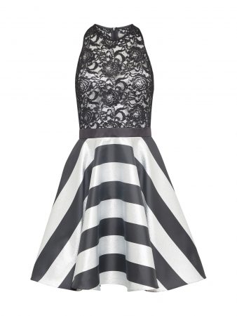 SWING Rochie de cocktail  gri închis / negru / alb