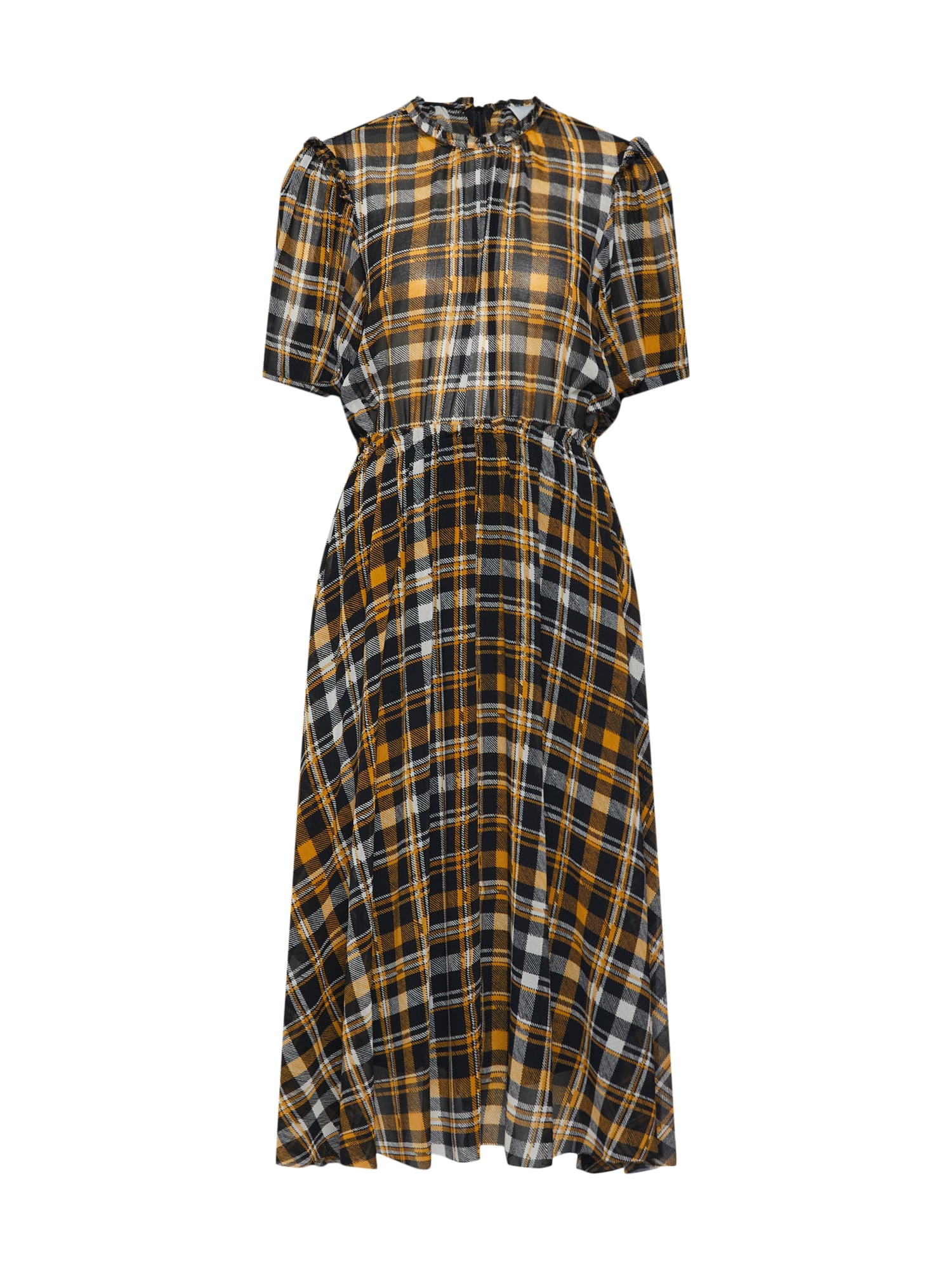 JUST FEMALE Rochie 'Brix' galben / negru / alb
