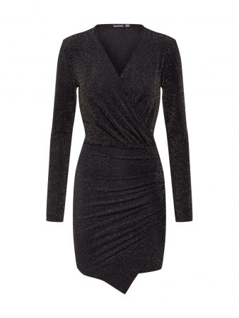 Boohoo Rochie de cocktail 'Glitter'  negru