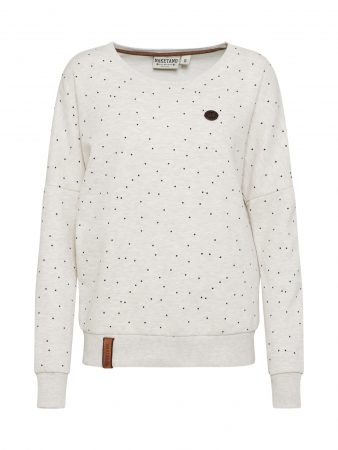 Naketano Bluză de molton 'Twerk twerk twerk'  bej / marine