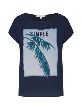 GARCIA Tricou  albastru închis / culori mixte