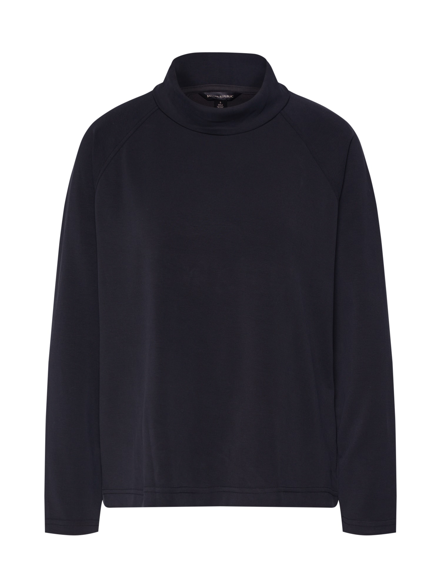 Banana Republic Pulover 'LS FUNNEL NECK SANDWASH SCUBA' negru