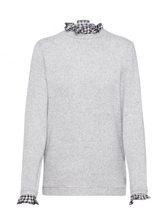 EDC BY ESPRIT Pulover 'check mix T'  gri / culori mixte