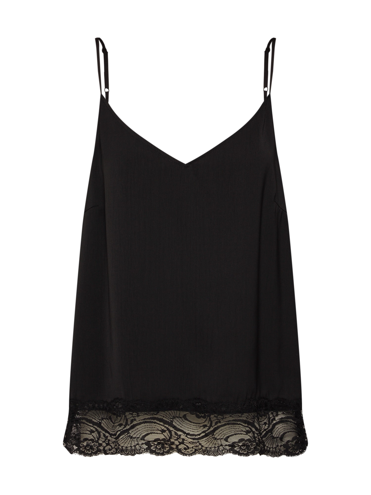 VERO MODA Bluză 'VMCLARA SINGLET MIDI TOP WVN'  negru