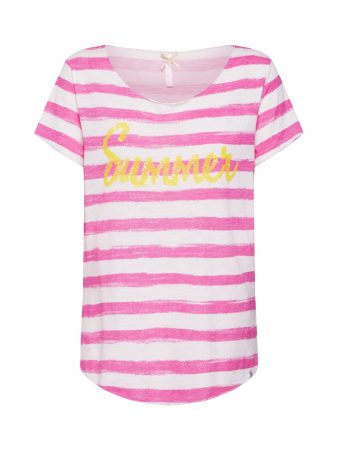 Key Largo Tricou  roz / alb natural