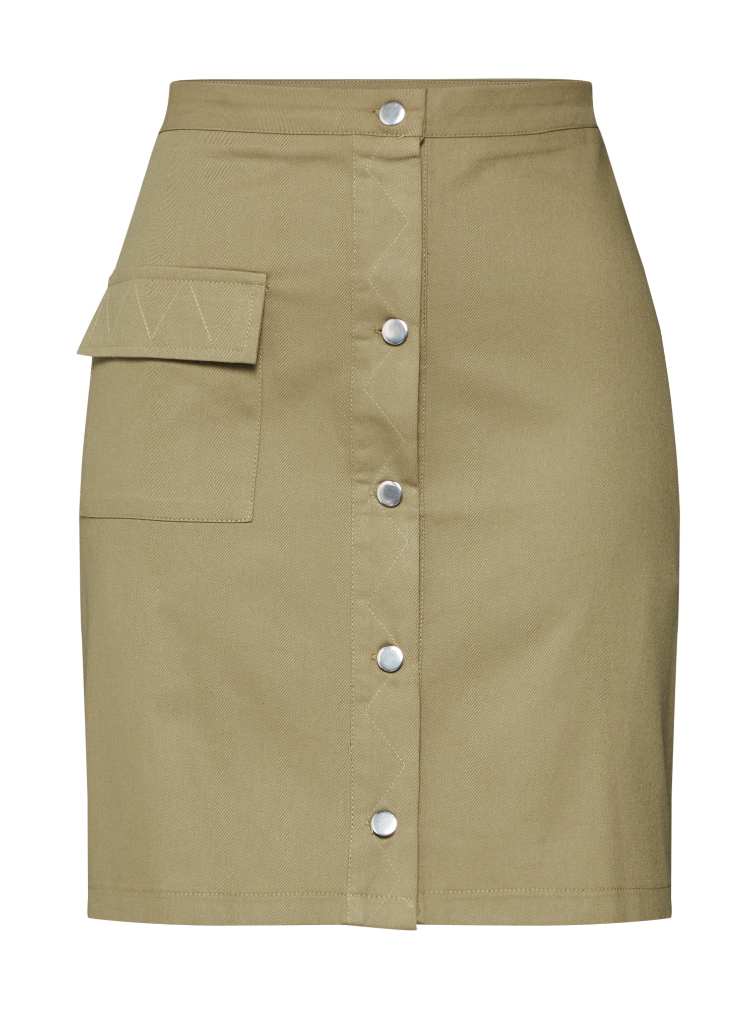 Boohoo Fustă 'Utility Button Through'  kaki