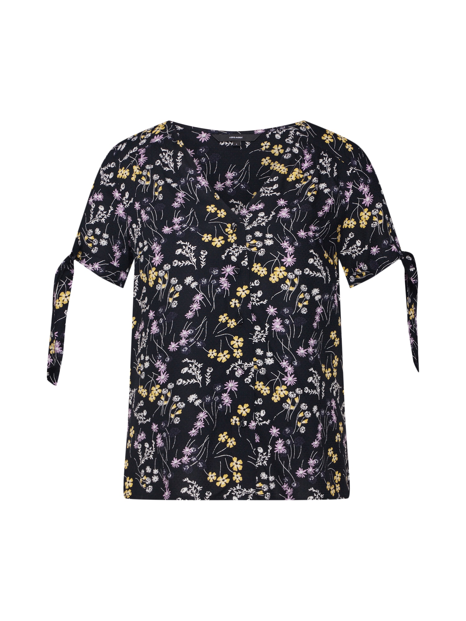 VERO MODA Bluză 'Lotus'  culori mixte / negru