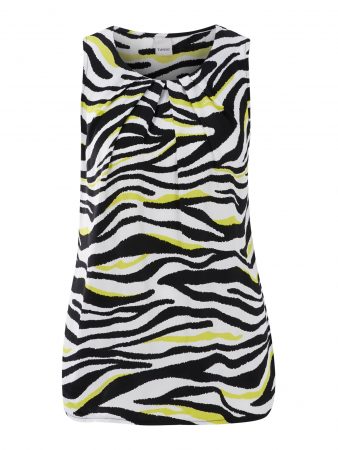 Heine Bluză  galben / negru / offwhite