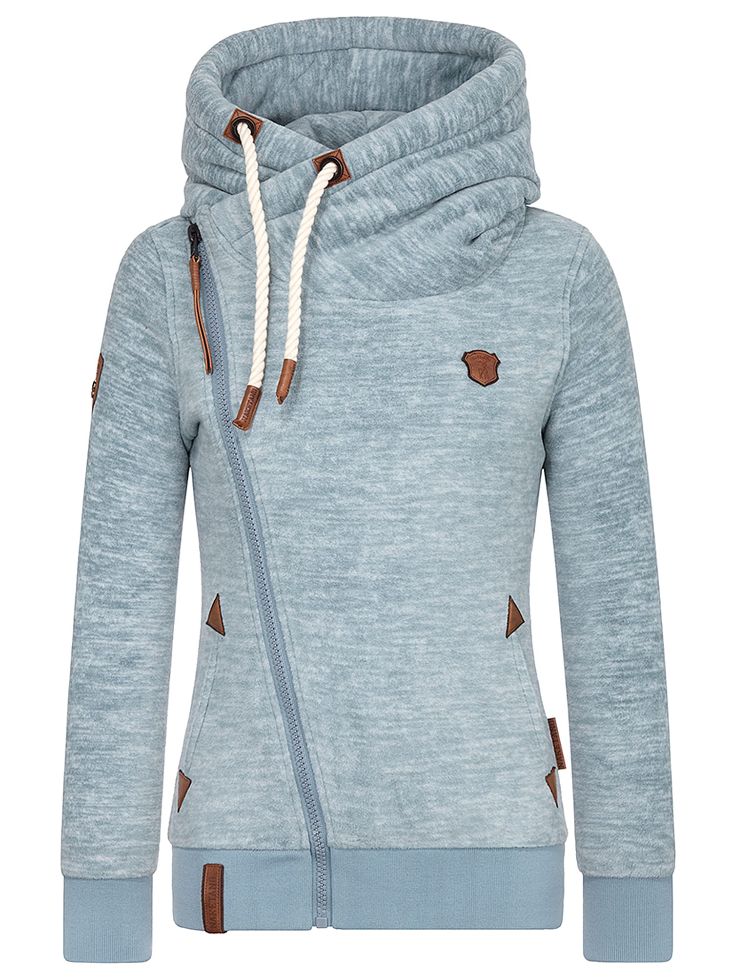 Naketano Jachetă fleece '3sisch € Swansisch Minut' albastru deschis