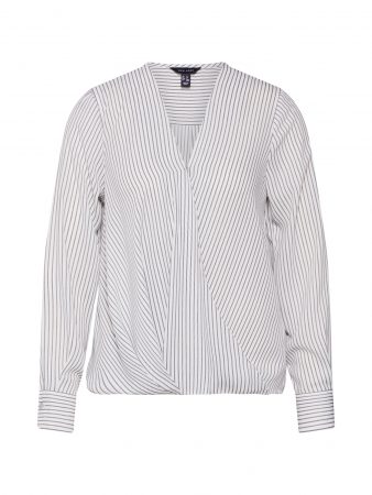 NEW LOOK Bluză 'SANDY'  gri deschis / alb