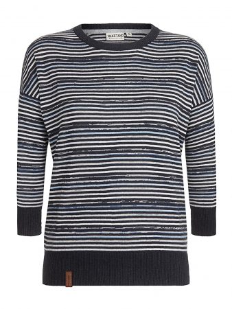 Naketano Pulover 'Streets of South Jamaica'  albastru închis / alb