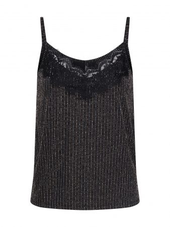 ONLY Top 'CAROL GLITTER SINGLET'  negru