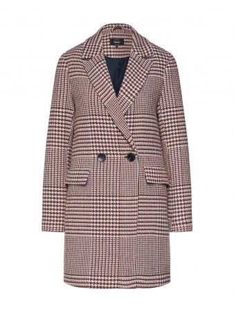 ONLY Palton de primăvară-toamnă 'onlSELENA CHECK WOOL COAT CC OTW'  bej / bordeaux