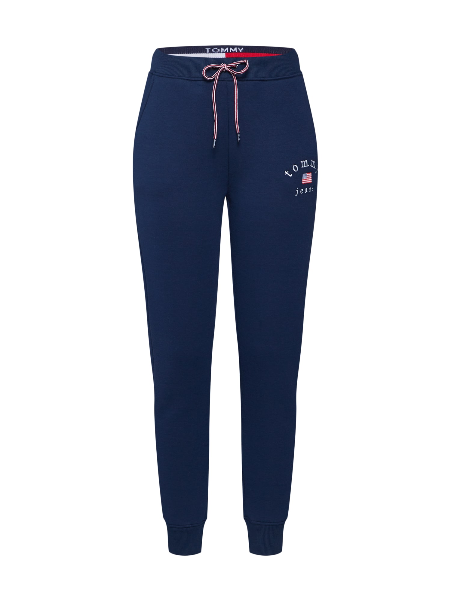 Tommy Jeans Pantaloni  navy / roșu / alb natural