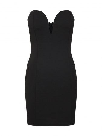 Boohoo Rochie de cocktail 'Strapless'  negru