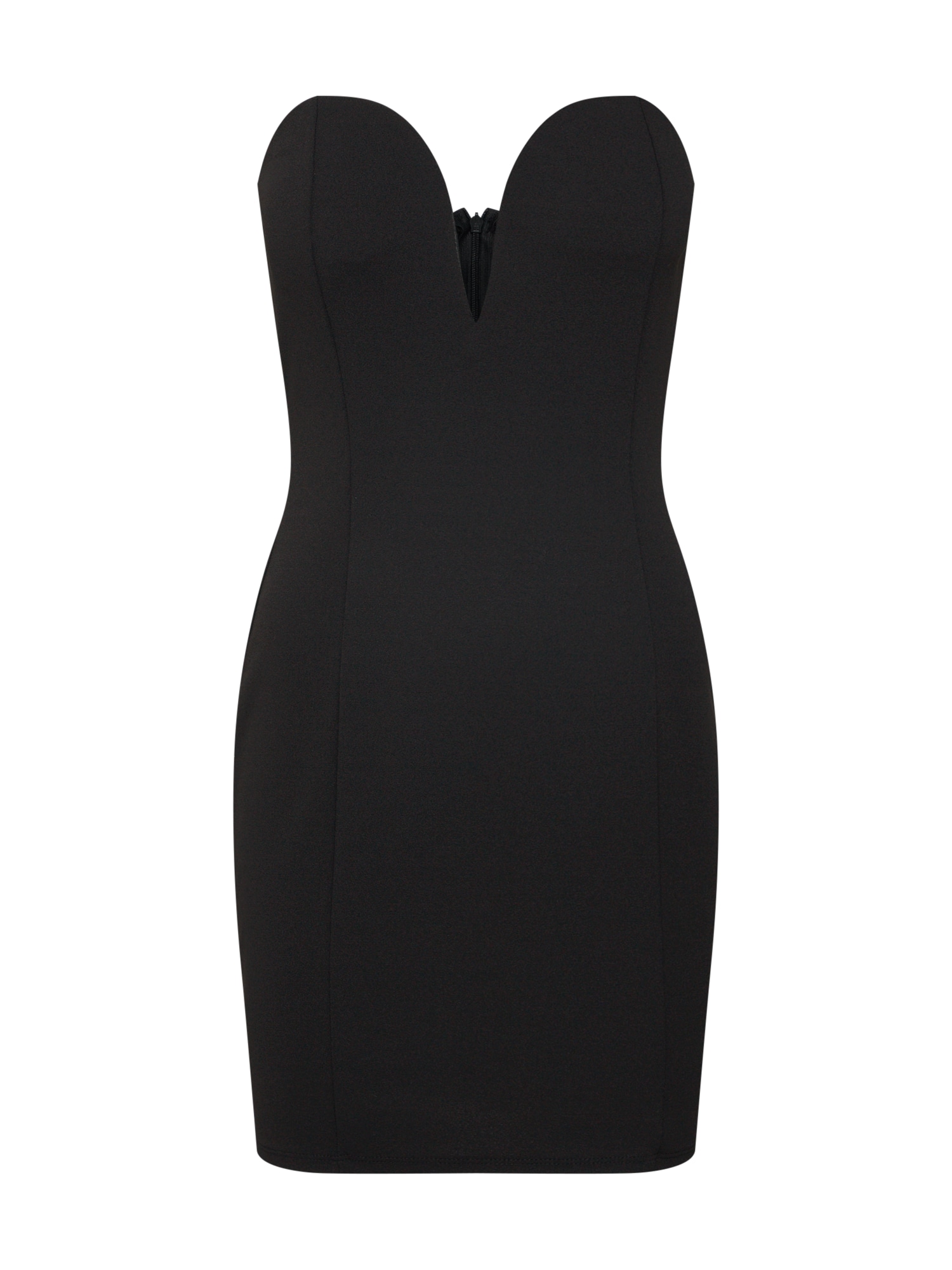 Boohoo Rochie de cocktail 'Strapless'  negru