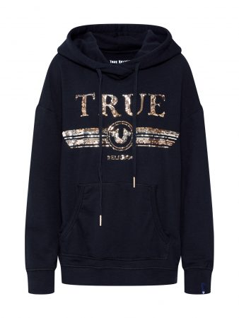 True Religion Bluză de molton 'HODDY SEQUIN PAILETTE'  auriu / negru