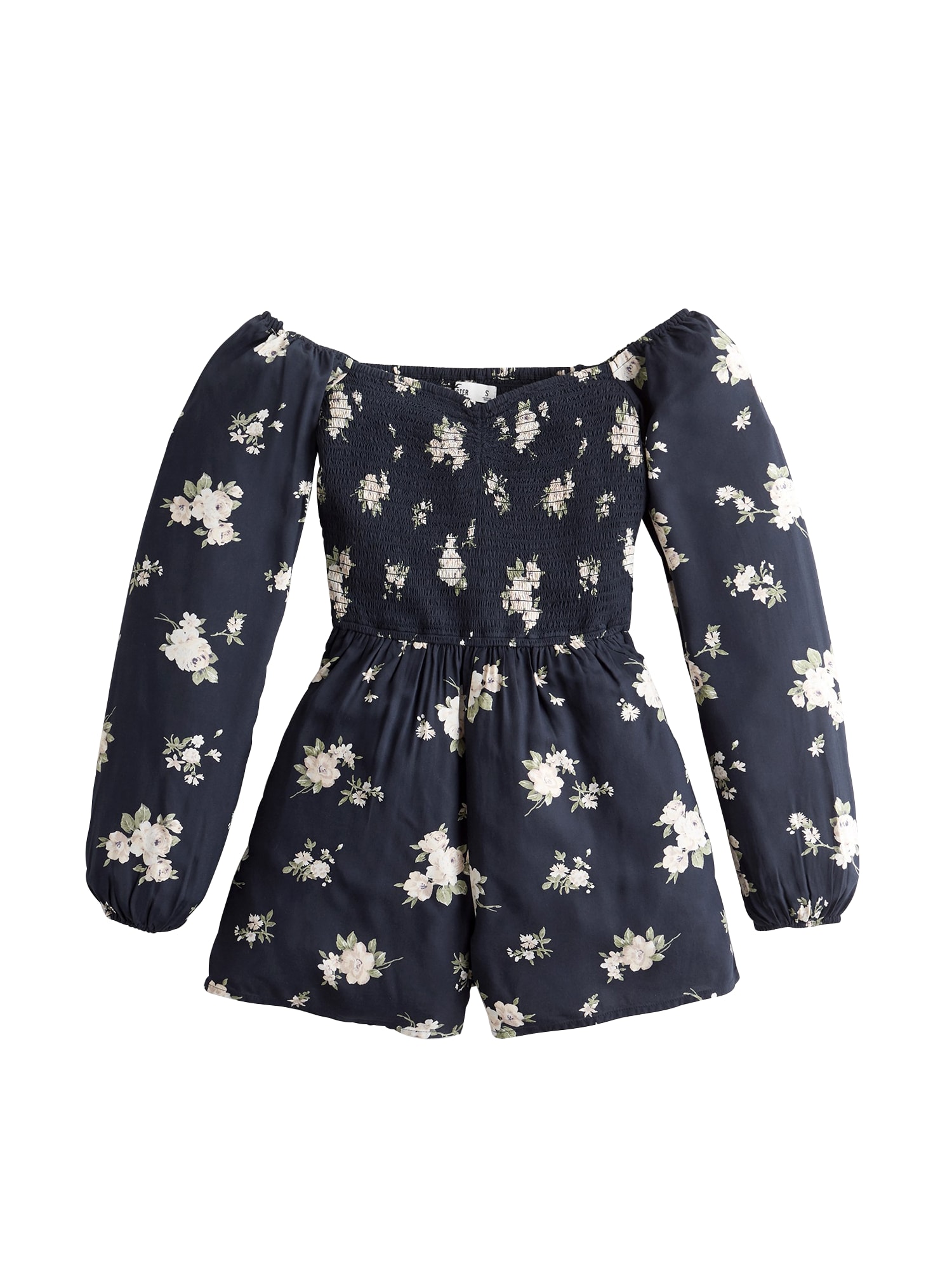 HOLLISTER Salopeta 'SMOCKED BODICE ROMPER' navy / culori mixte