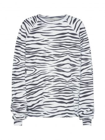 Ragdoll LA Bluză de molton 'Oversized Sweatshirt'  negru / alb