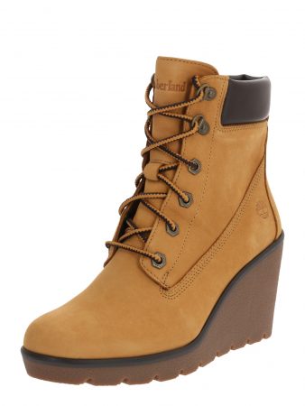TIMBERLAND Ghete cu șireturi 'Paris Height 6in'  maro / galben
