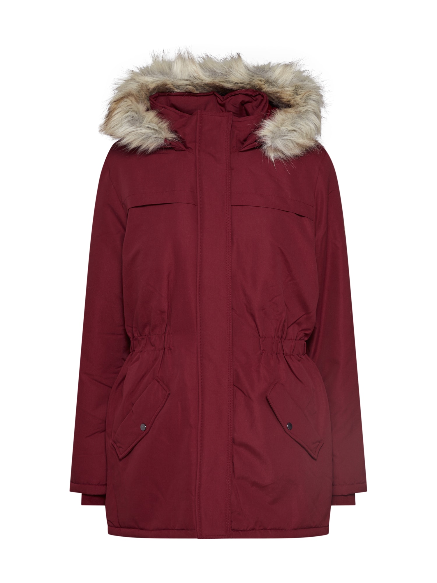 JACQUELINE De YONG Parka de iarnă 'KLEO BADGE'  burgund